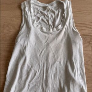Free People White Sleeveless Tank Top